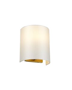 Small Curved Wall Light With Aged Brass Back Plate - Aged Brass
