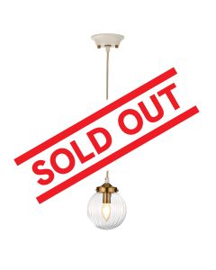 1 Light Pendant - Cream And Aged Brass