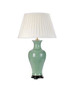 1 Light Table Lamp With Tall Empire Shade - Celadon