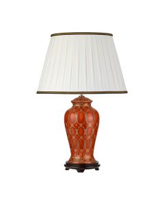 1 Light Table Lamp - Terracotta And Gold