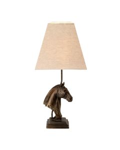 1 Light Table Lamp With Tapered Square Shade - Bronze Gold Patina