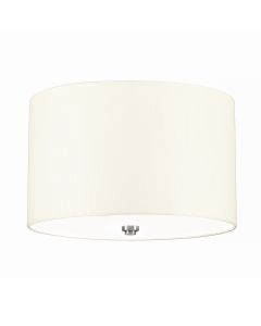 14" Flush - Polished Chrome With Ivory Shade