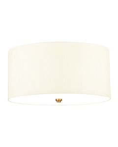 18" Flush - Aged Brass With Ivory Shade