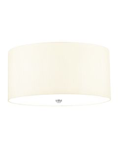 18" Flush - Polished Chrome With Ivory Shade
