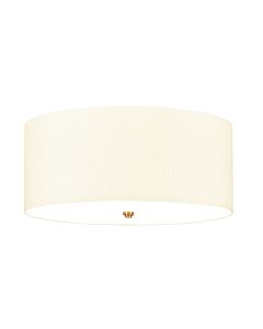22" Flush - Aged Brass With Ivory Shade