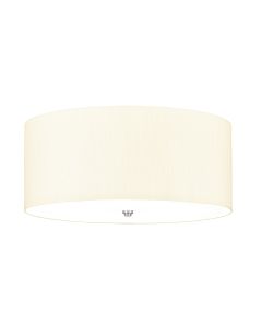 22" Flush - Polished Chrome With Ivory Shade