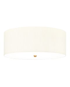 26" Flush - Aged Brass With Ivory Shade