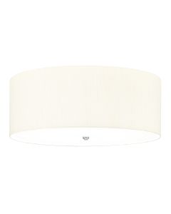 26" Flush - Polished Chrome With Ivory Shade
