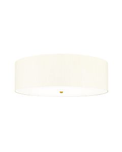 30" Flush - Aged Brass With Ivory Shade