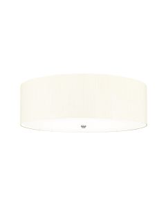 30" Flush - Polished Chrome With Ivory Shade