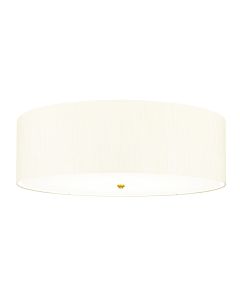 34" Flush - Aged Brass With Ivory Shade