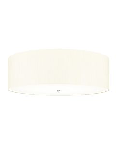 34" Flush - Polished Chrome With Ivory Shade