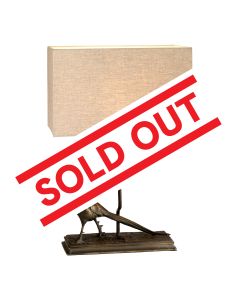 1 Light Table Lamp With Rectangle Shade - Bronze Gold Patina