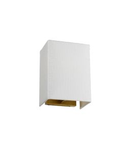 Small Rectangular Wall Light With Aged Brass Back Plate - Aged Brass