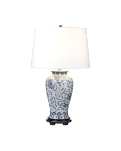 1 Light Table Lamp - Blue And White
