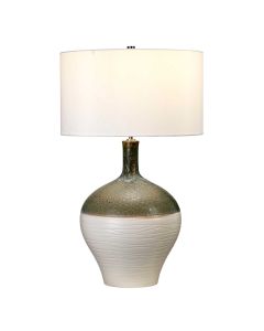 1 Light Table Lamp - Green, Turquoise And Gold
