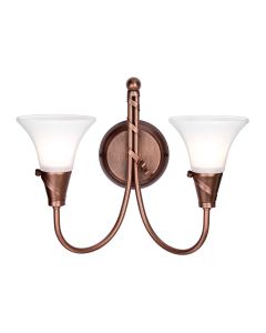2 Light Wall Light - Copper Patina