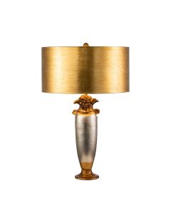1 Light Table Lamp - Silver / Gold And Brown