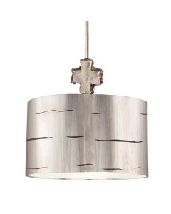1 Light Large Pendant - Aged Silver