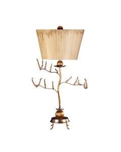 1 Light Table Lamp - Putty & Gold Leaf