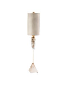 1 Light Table Lamp - Putty Patina, Gold Leaf.
