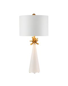 1 Light Table Lamp - White And Gold