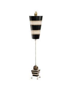1 Light Table Lamp - Taupe And Black Stripes