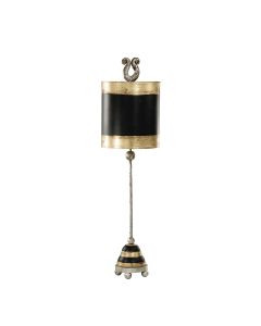 1 Light Table Lamp - Black, Gold & Silver Leaf