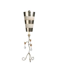 1 Light Table Lamp - Silver & Cream Patina