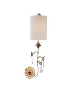 1 Light Wall Light - Gold & Cream Patina