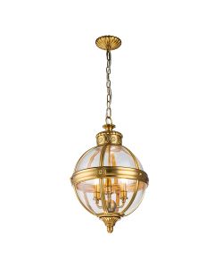 3 Light Pendant - Burnished Brass