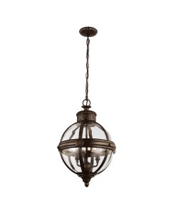 3 Light Pendant - Silver Bronze Patina
