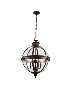 4 Light Pendant - Silver Bronze Patina