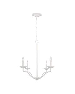 4 Light Chandelier - Plaster White