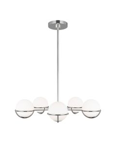 5 Light Chandelier - Polished Nickel