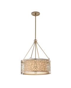 4 Light Chandelier - Silver / Gold Patina