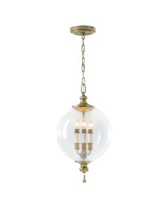 3 Light Pendant - Silver / Gold Patina