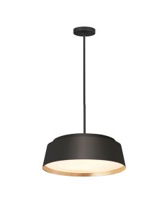 5 Light Pendant - Matte Black & Gold