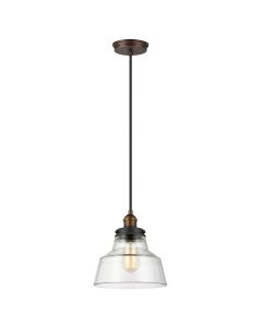 1 Light Pendant - Antique Brass / Dark Weathered Zinc