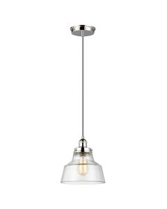 1 Light Pendant - Polished Nickel