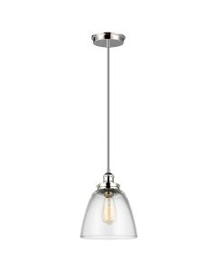 1 Light Pendant - Polished Nickel