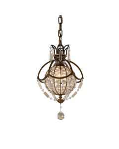 1 Light Pendant - Distressed Bronze / Silver Bronze