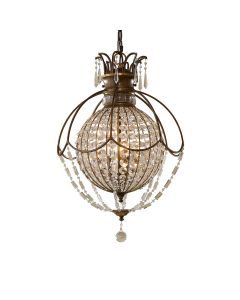 3 Light Chandelier - Distressed Bronze / Silver Bronze