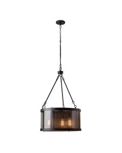 3 Light Pendant - Dark Brown