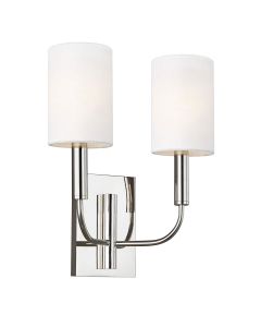 2 Light Wall Light - Polished Nickel