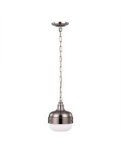 1 Light Mini Pendant - Polished Nickel / Brushed Steel