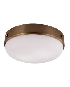 2 Light Flush - Natural Brass
