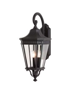 3 Light Large Wall Lantern - Black