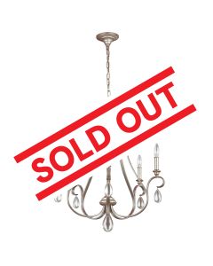 5 Light Chandelier - Silver Patina