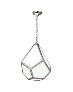 1 Light Medium Pendant - Polished Nickel